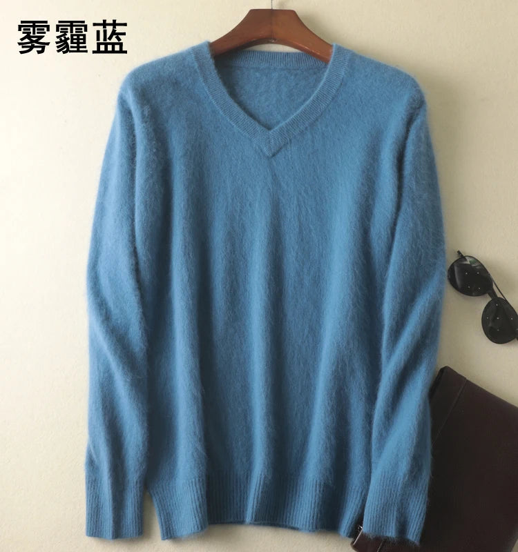 Men's 100% Mink Cashmere Large Size Sweaters