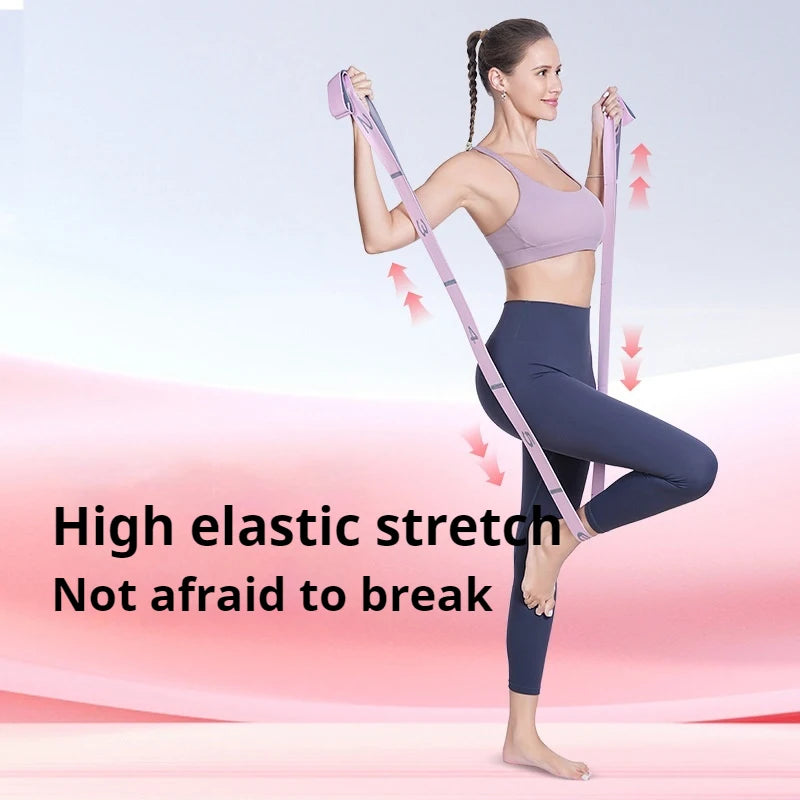 Yoga Resistance Band Subsection Auxiliary Stretching Belt Adult Training Elastic Bands  Pilates Dance Loop Fitness Tension