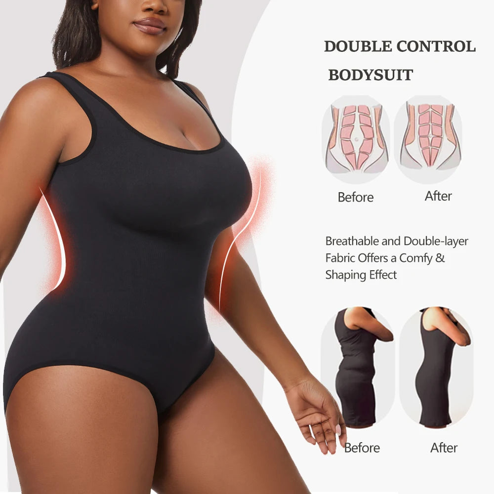 Plus Size Women's Briefs Bodysuit Butt Lifter Wide Shoulder Straps Shapewear Smooth Body Tummy Control Body Shaper XL-5XL New in
