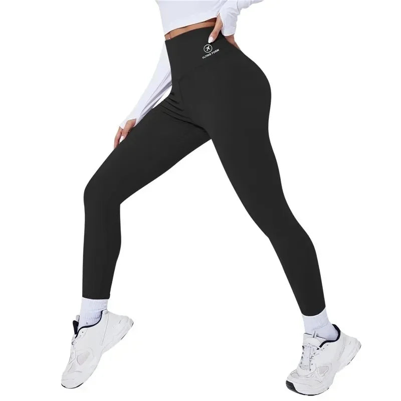 1pc Waist Women's Leggings Stretch Yoga Pants Tights Push Up Fitness Running Sportswear Solid Color pants