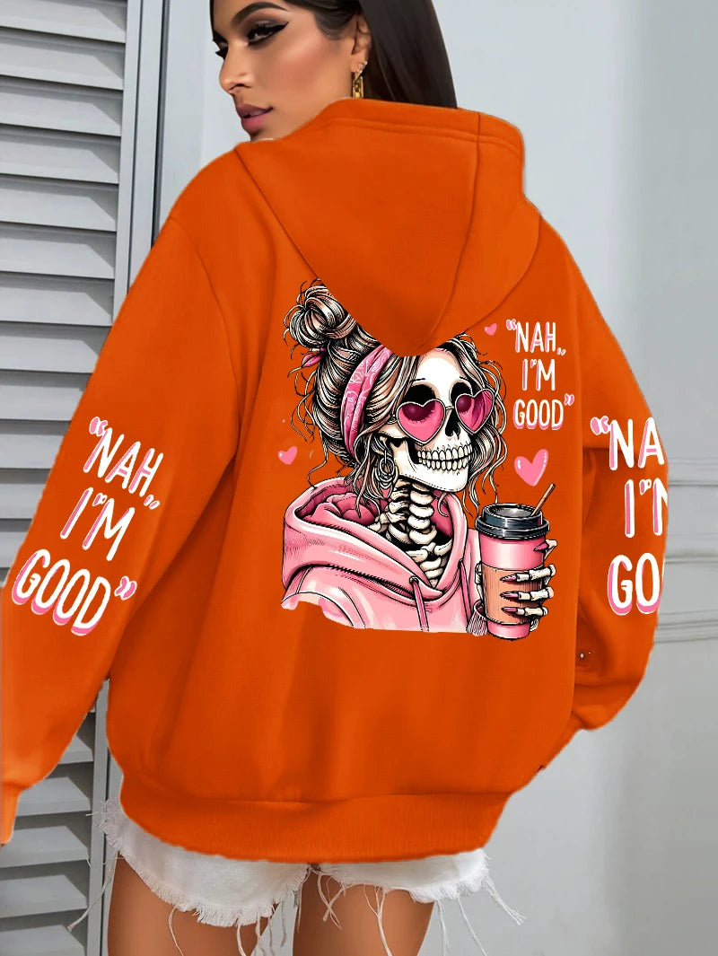 Expensive Talks Back Funny Printing Womens Hoodie Loose Multicolor Pullovers Fleece Autumn Sportswear Casual Pocket Hoody