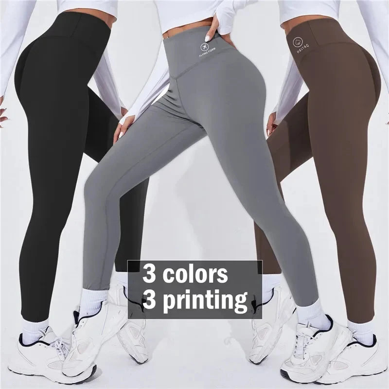 1pc Waist Women's Leggings Stretch Yoga Pants Tights Push Up Fitness Running Sportswear Solid Color pants