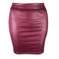 Leather Matte Slim Mini Sexy Fashion PU Hot Short High Waist Skirt Korean Nightclub Streetwear Wholesale Clothes 7ST