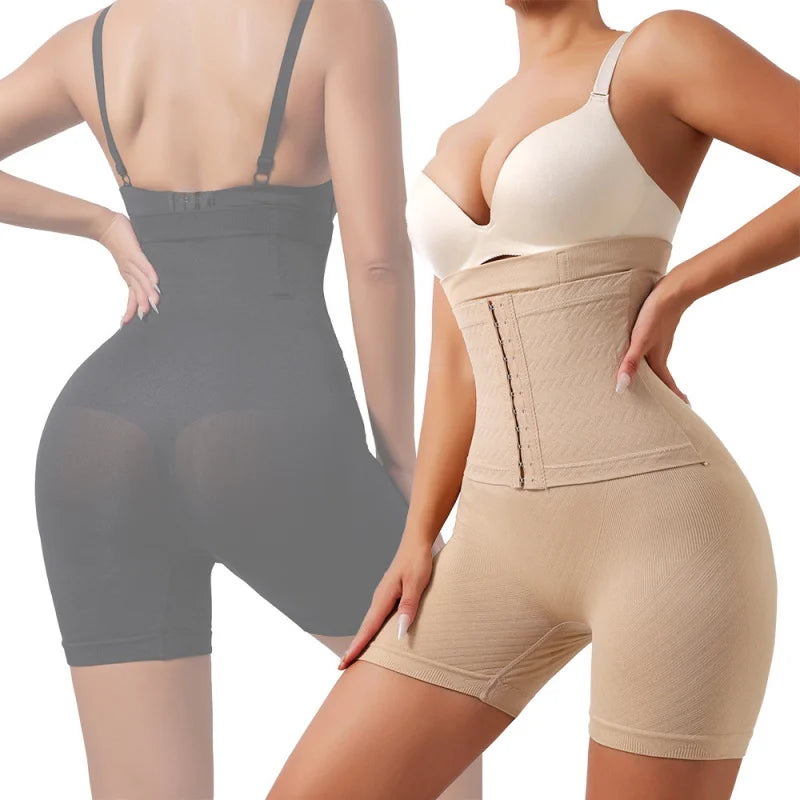 High Waist Shaping Reinforced Button Tummy Control Panties Anti-Exposure Butt Lifting Shaping Waist Trainer Tummy Control Pants