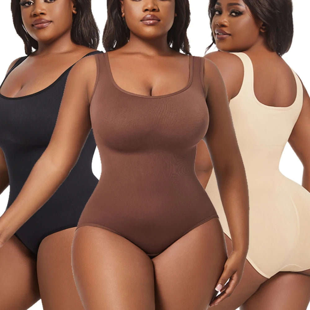 Plus Size Women's Briefs Bodysuit Butt Lifter Wide Shoulder Straps Shapewear Smooth Body Tummy Control Body Shaper XL-5XL New in