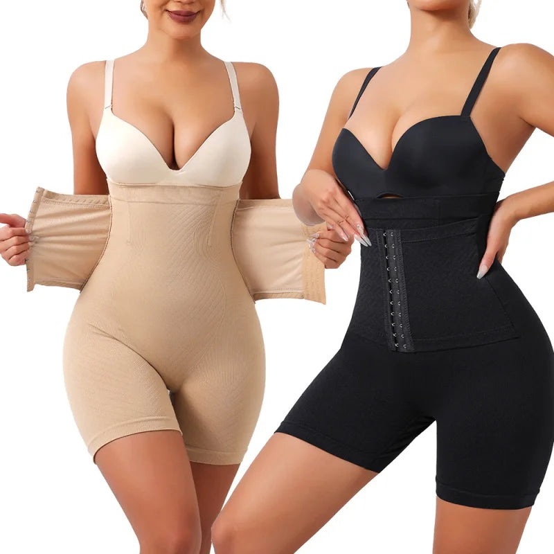 High Waist Shaping Reinforced Button Tummy Control Panties Anti-Exposure Butt Lifting Shaping Waist Trainer Tummy Control Pants