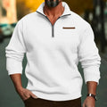 Winter cashmere hoodie half zip stand collar