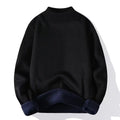 Men Solid Jumpers Knitted Sweater Mock Neck